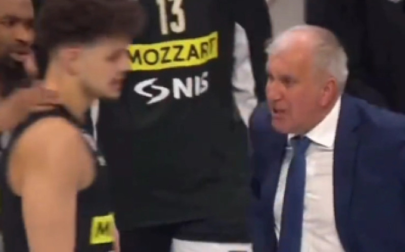OBRADOVIĆ POBJESNIO Potez srpskog košarkaša naljutio trenera Partizana, odmah mu je očitao lekciju (VIDEO)