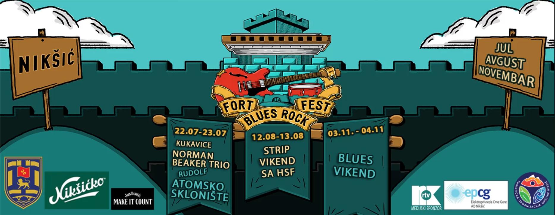 Fort Blues Rock Fest: Norman Beaker trio i Atomsko sklonište 22. i 23. jula u Nikšiću