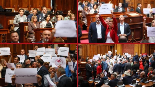 Sramno ponašanje opozicionih poslanika u Skupštini Srbije