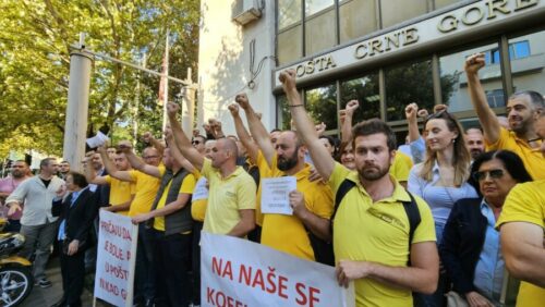 Radnici Pošte Crne Gore stupili u generalni štrajk
