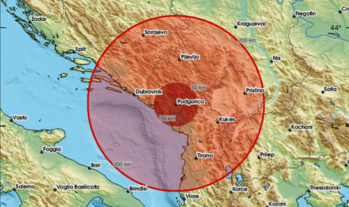 Zemljotres kraj Podgorice