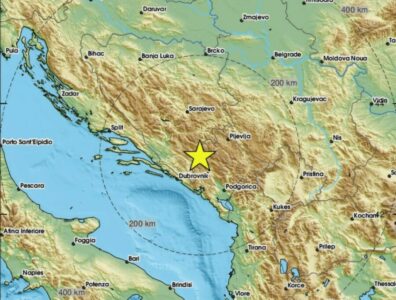 Zemljotres jačine 4,7 stepeni Rihtera pogodio Crnu Goru